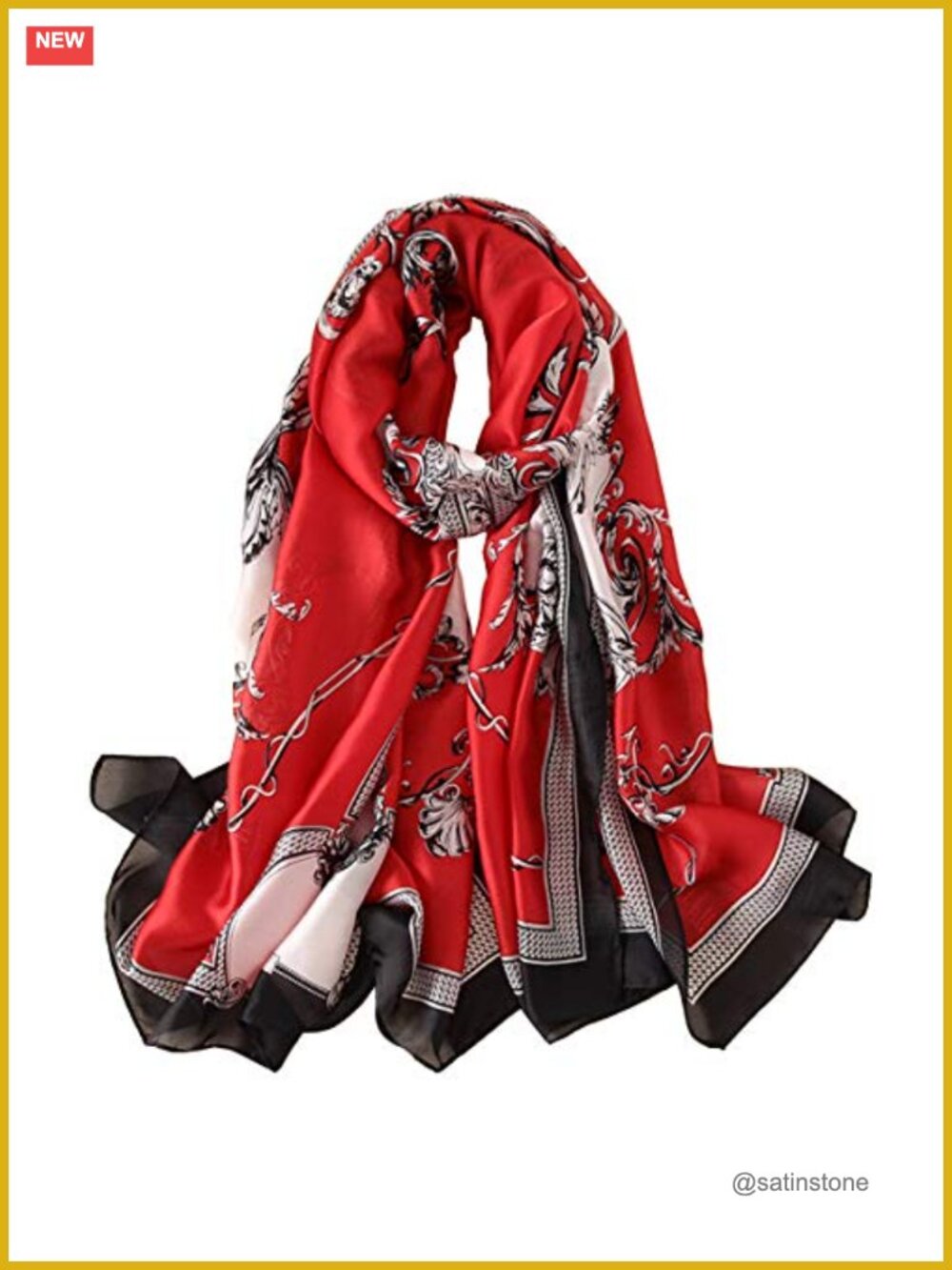 100% Mulberry Silk Scarf Long Lightweight Shawl Wrap Women's